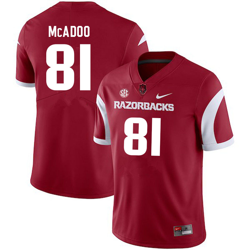 Men #81 Quincey McAdoo Arkansas Razorbacks College Football Jerseys Sale-Cardinal